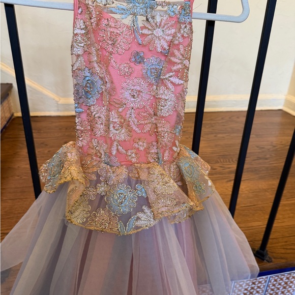 Curtain Call Other - Pink and Blue Dance Costume with Floral Design  Perfect for Recital or Dress-Up!